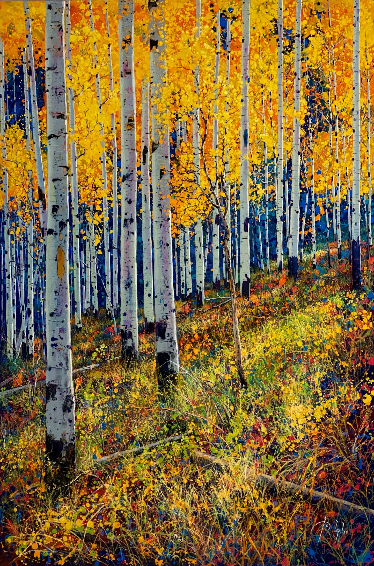 Aspen Wonderland II-Painting-Roberto Ugalde-Sorrel Sky Gallery