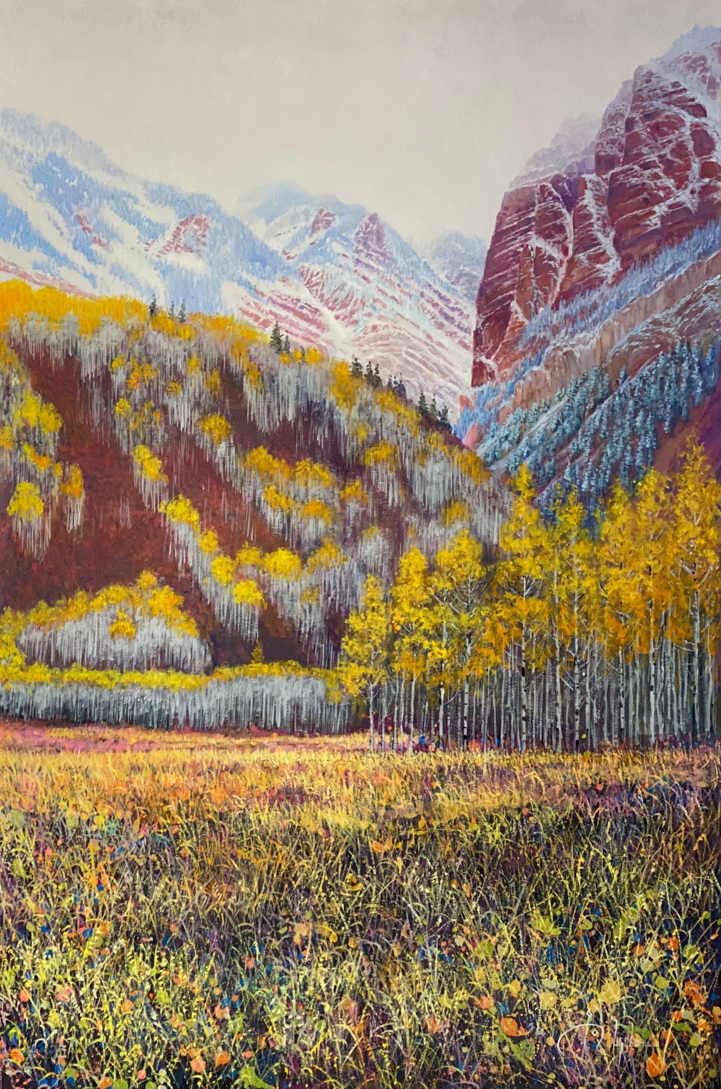 Early Snow At Red Rock-Painting-Roberto Ugalde-Sorrel Sky Gallery