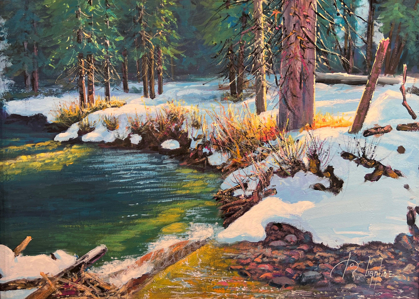 Early Snow II-Painting-Roberto Ugalde-Sorrel Sky Gallery