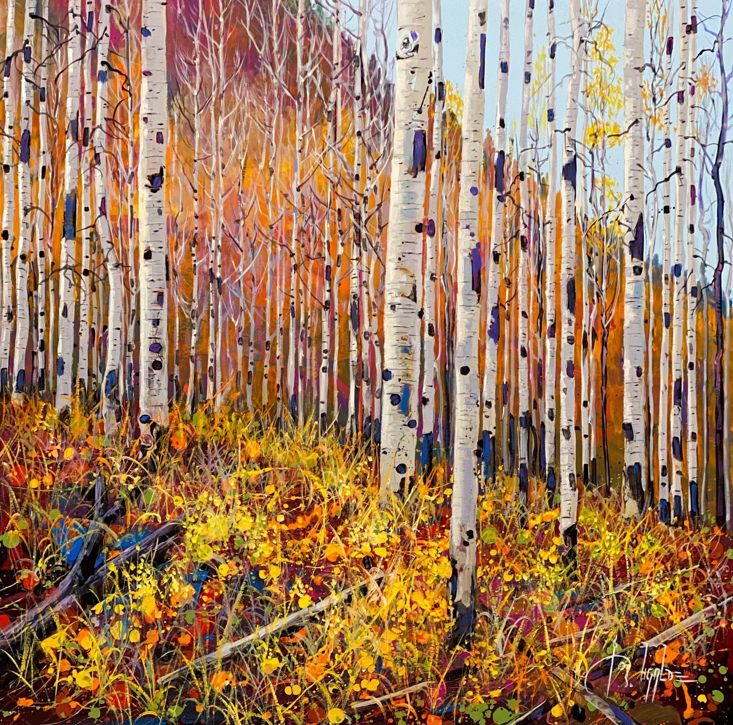 Falling Leaves-Painting-Roberto Ugalde-Sorrel Sky Gallery