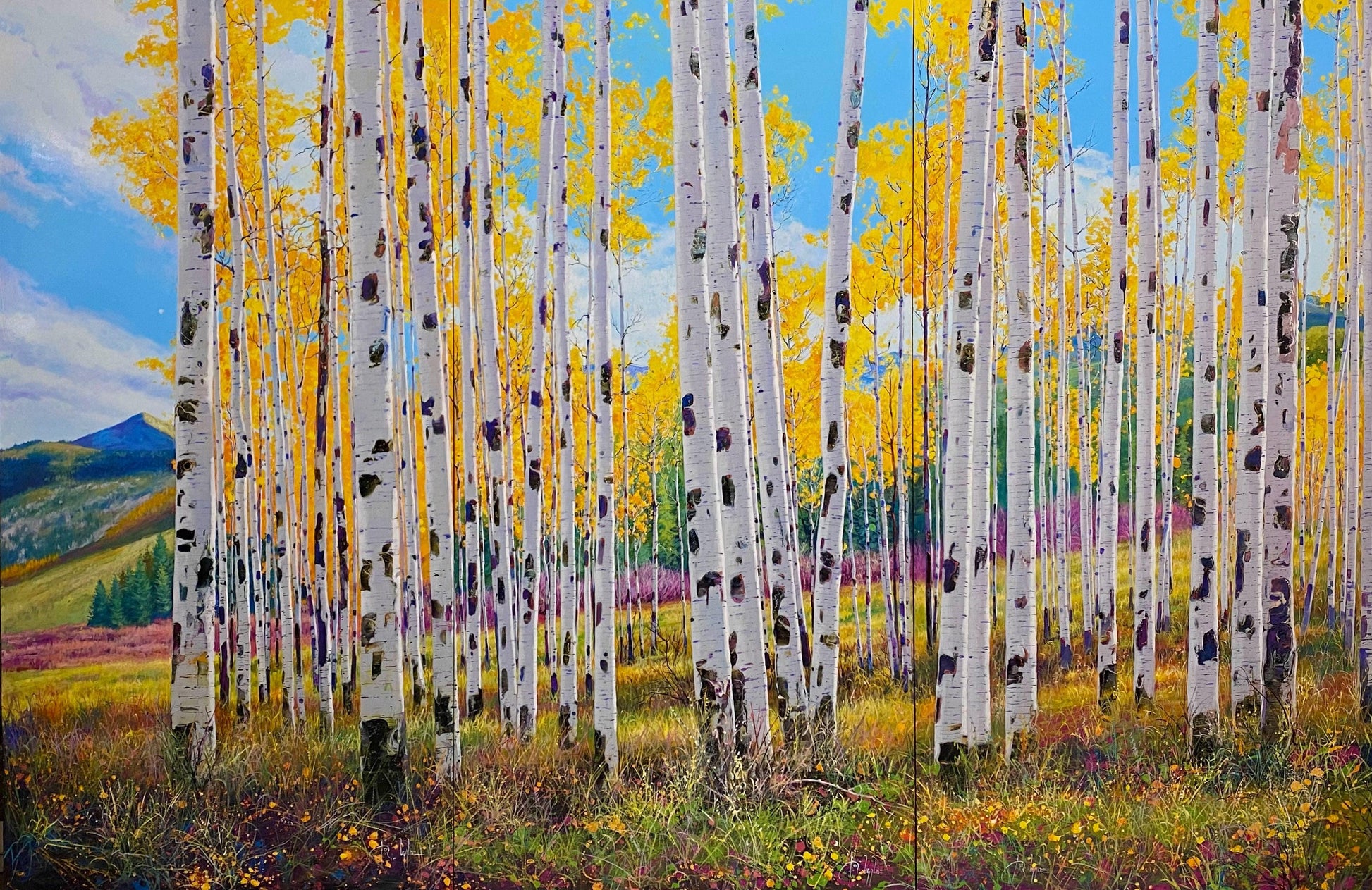 Lizard Head Wilderness ( triptych)-Painting-Roberto Ugalde-Sorrel Sky Gallery