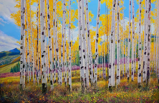 Lizard Head Wilderness ( triptych)-Painting-Roberto Ugalde-Sorrel Sky Gallery