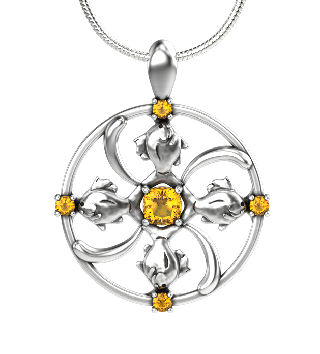 Circle of Fish Pendant-Jewelry-Tim Cherry-Sorrel Sky Gallery