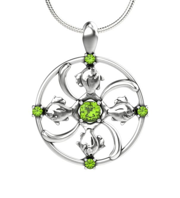 Circle of Fish Pendant-Jewelry-Tim Cherry-Sorrel Sky Gallery