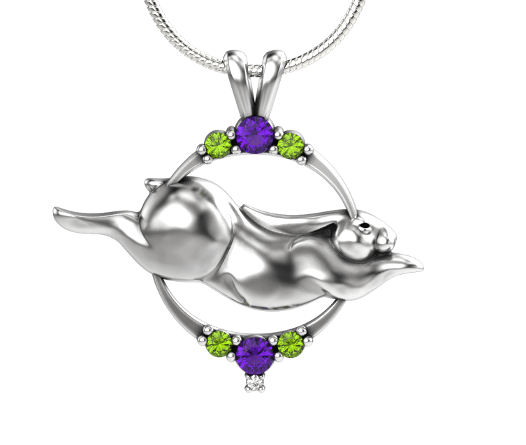 Rabbit Flyer Pendant-Jewelry-Tim Cherry-Sorrel Sky Gallery