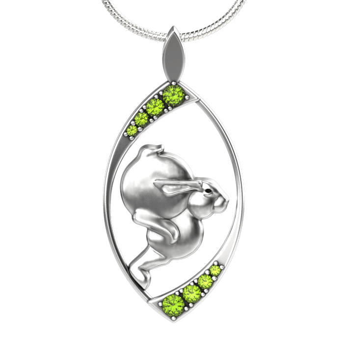 Rapid Rabbit Pendant-Jewelry-Tim Cherry-Sorrel Sky Gallery