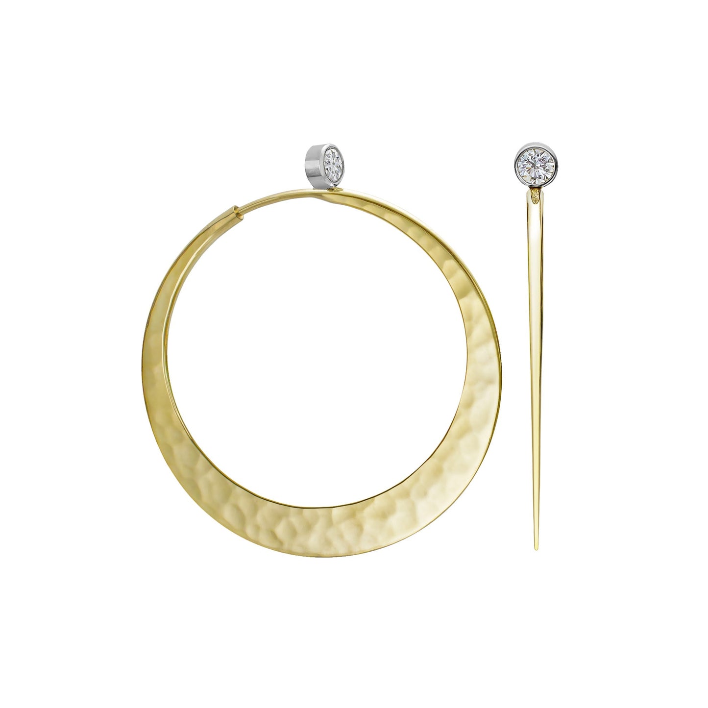 Brilliant Eclipse Diamond Hoop Earrings
