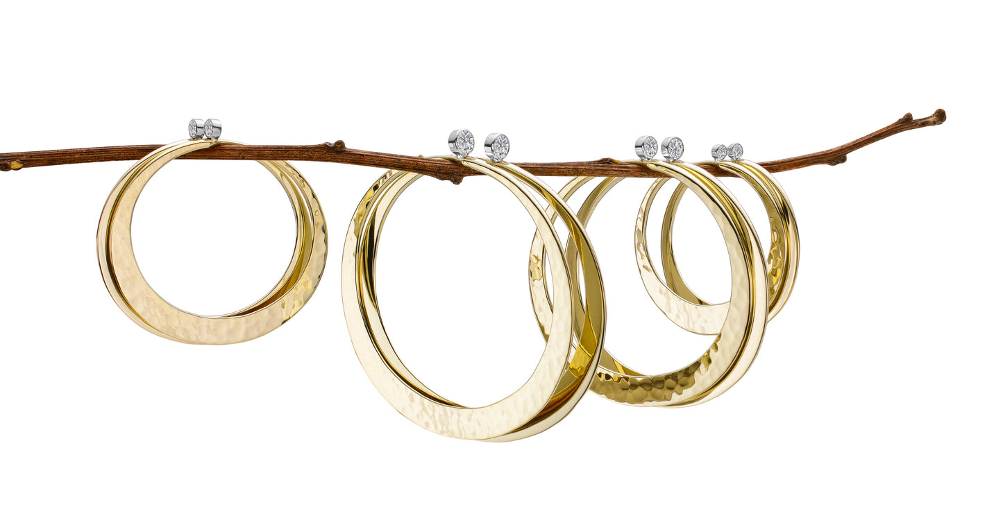 Brilliant Eclipse Diamond Hoop Earrings