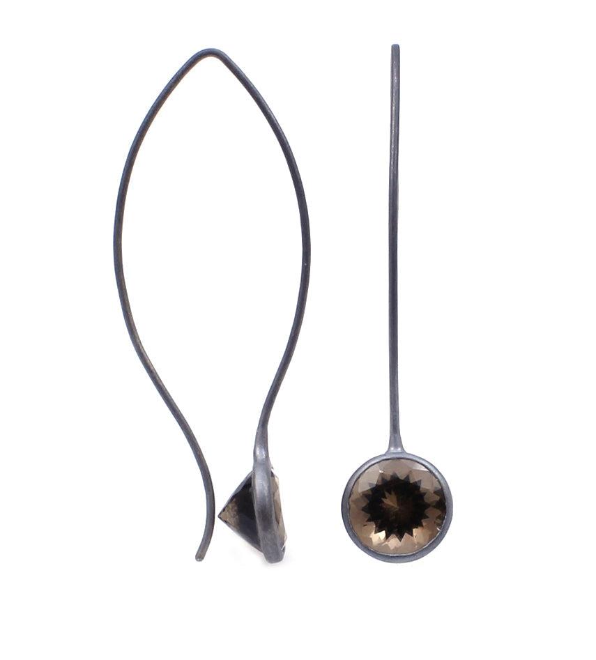 Smoky Quartz Comet Earrings-Jewelry-Toby Pomeroy-Sorrel Sky Gallery
