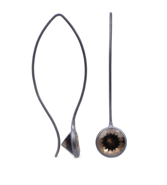 Smoky Quartz Comet Earrings-Jewelry-Toby Pomeroy-Sorrel Sky Gallery