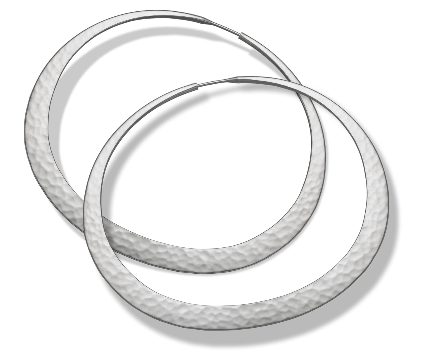 Sterling Silver Eclipse Hoop Earrings