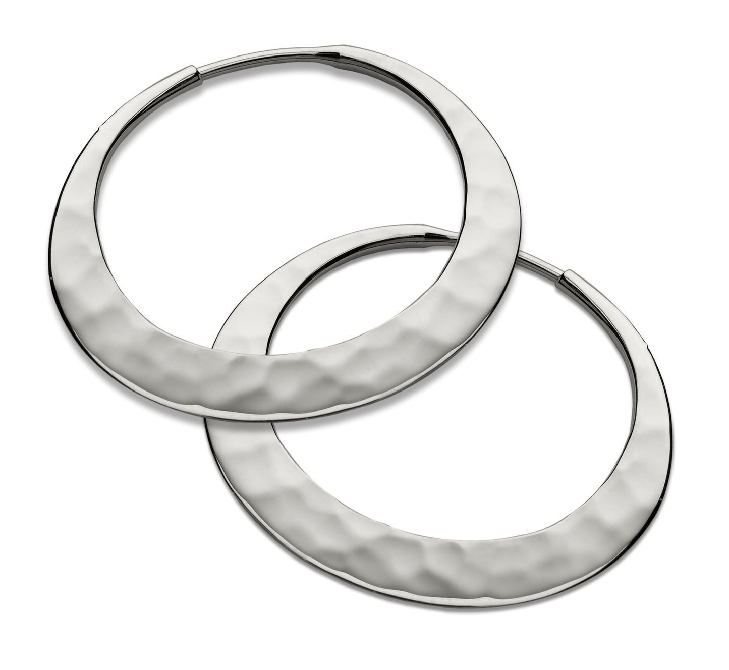 Sterling Silver Eclipse Hoop Earrings