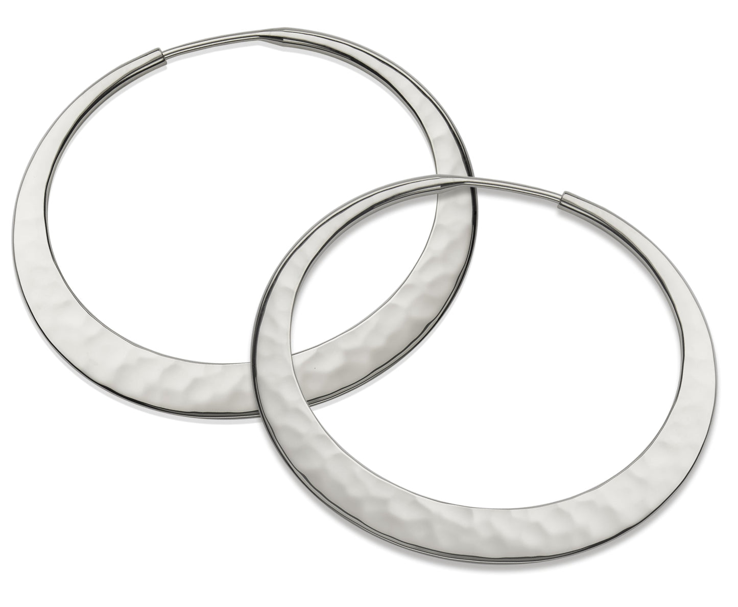 Sterling Silver Eclipse Hoop Earrings