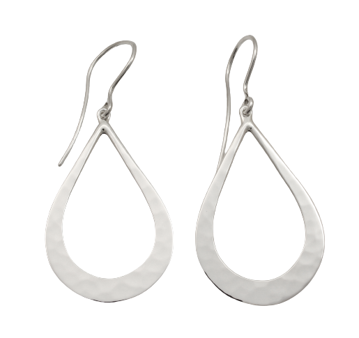 Tear Drop Silver Earrings-jewelry-Toby Pomeroy-Sorrel Sky Gallery