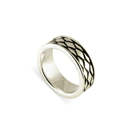 Diamond Tiki Band Ring