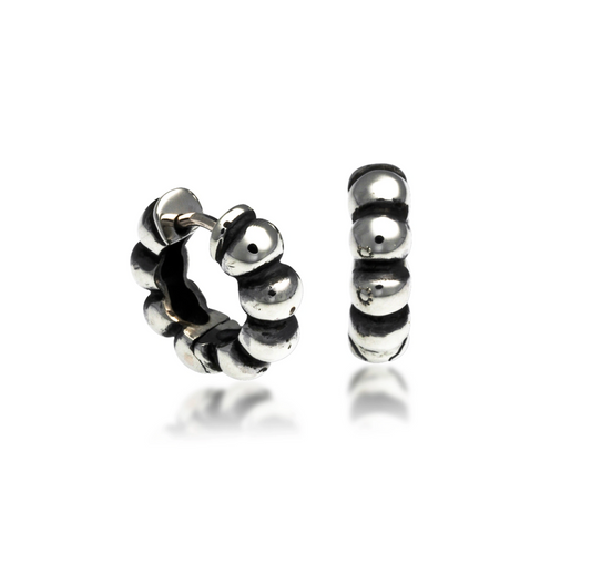Medium Bead Snap Hoop Earrings-Jewelry-Zina Sterling-Sorrel Sky Gallery