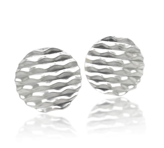 Round Desert Wave Clip On Earrings-jewelry-Zina Sterling-Sorrel Sky Gallery