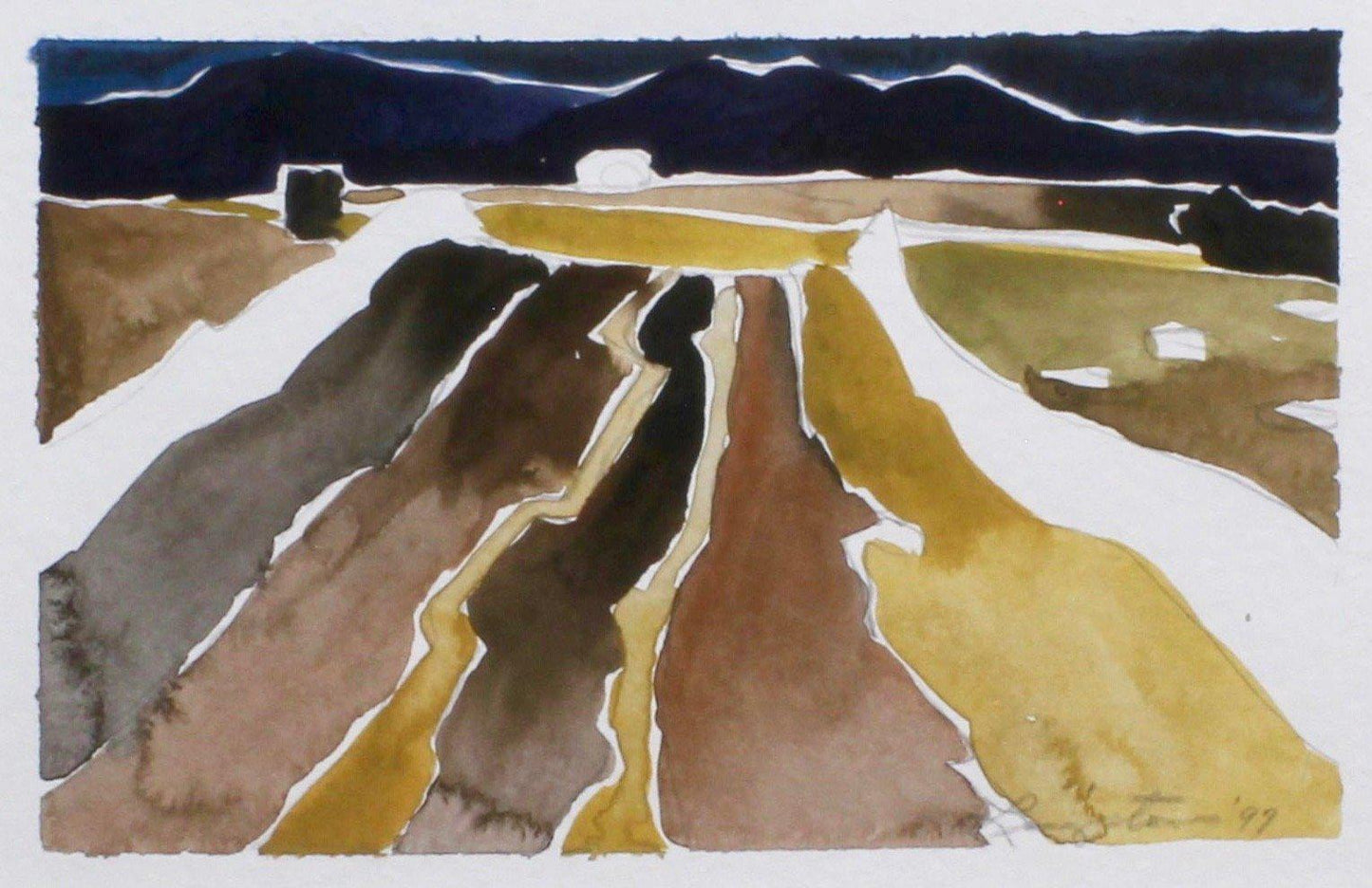 Aline Randle-Sorrel Sky Gallery-Painting-Road to New Mexico II