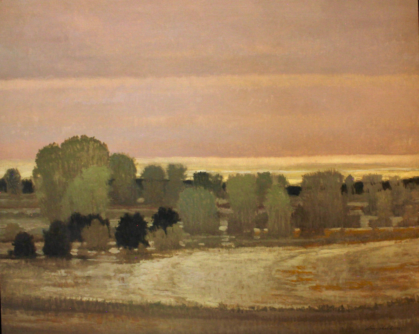 Aline Randle-Sorrel Sky Gallery-Painting-Winter Sunset