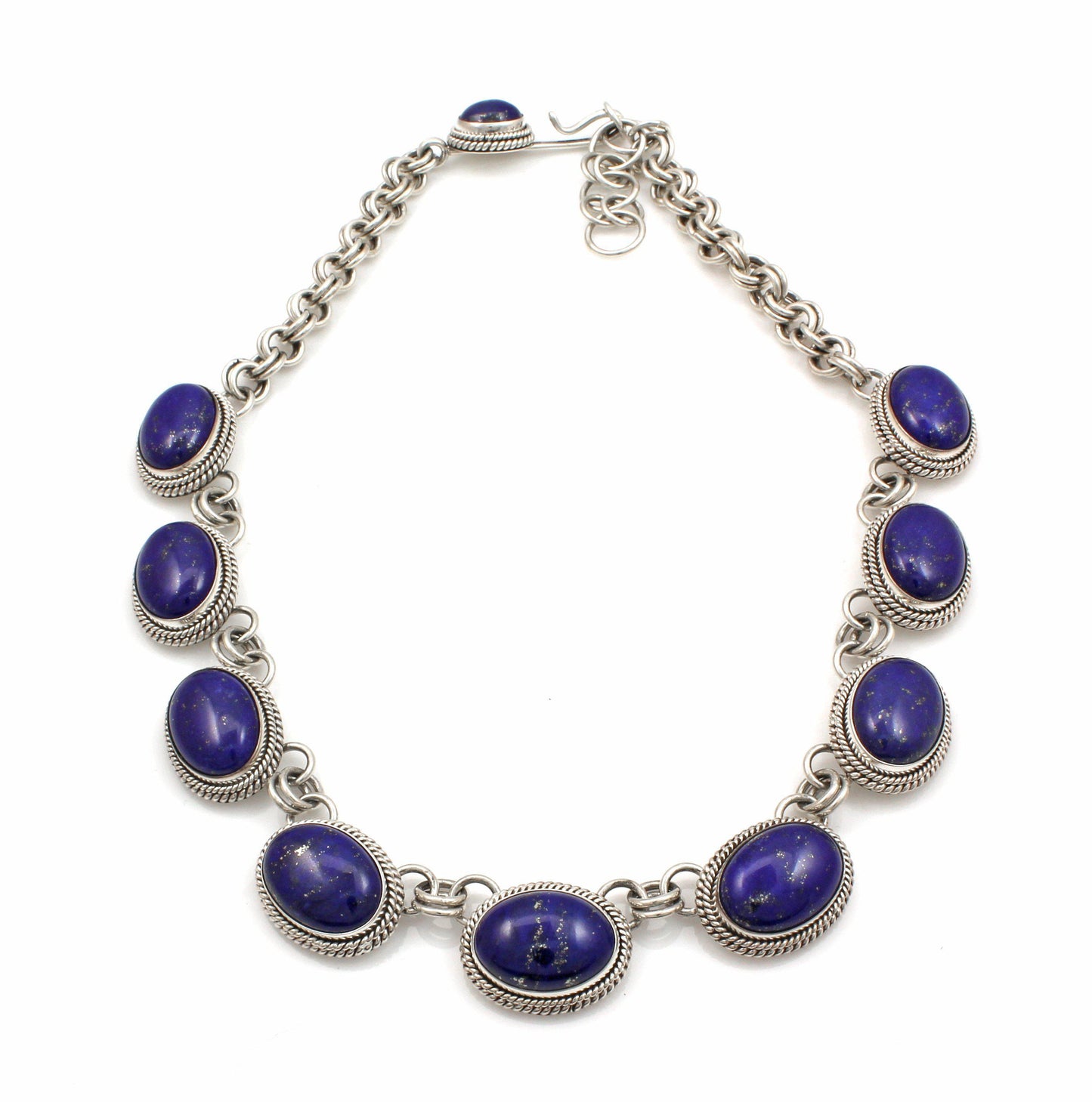 9 Stone Lapis Necklace-Jewelry-Artie Yellowhorse-Sorrel Sky Gallery