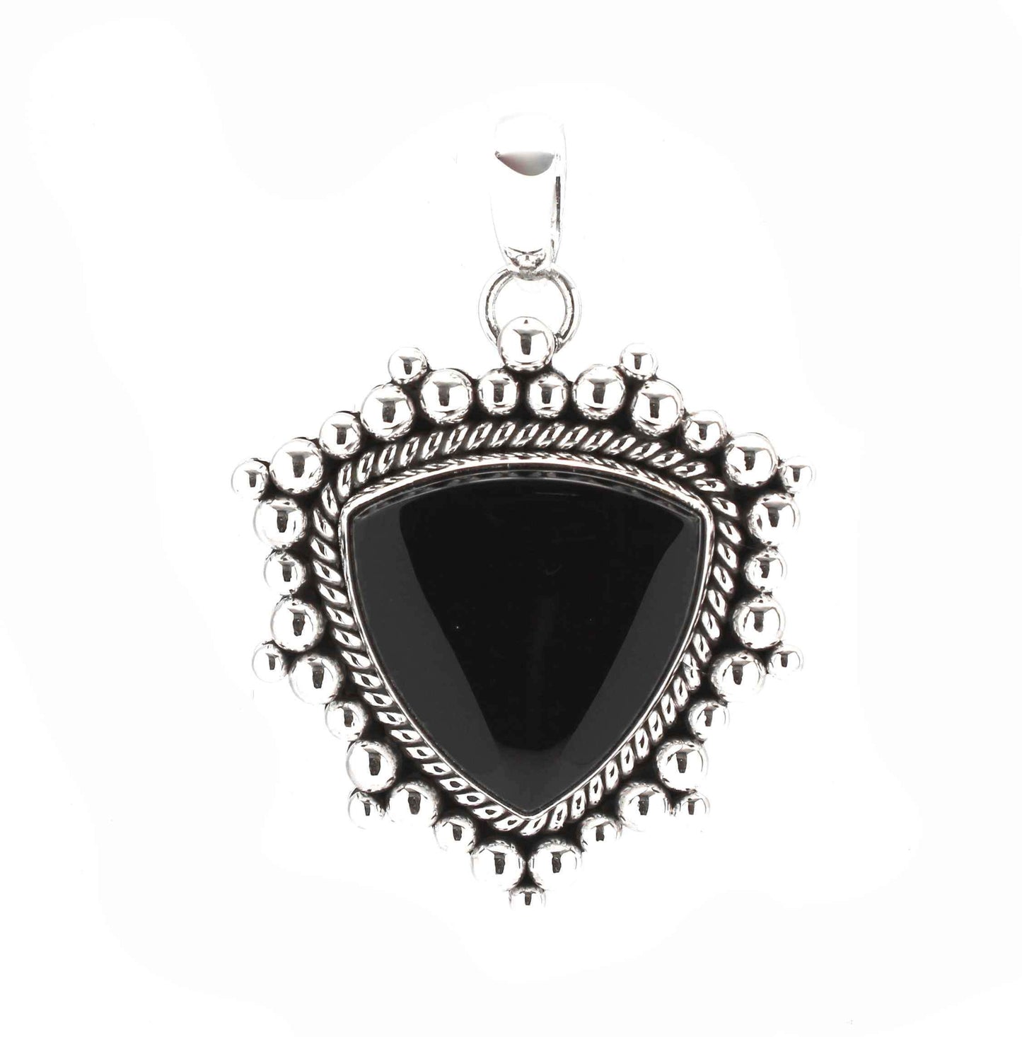 Artie Yellowhorse-Black Onyx Pendant-Sorrel Sky Gallery-Jewelry