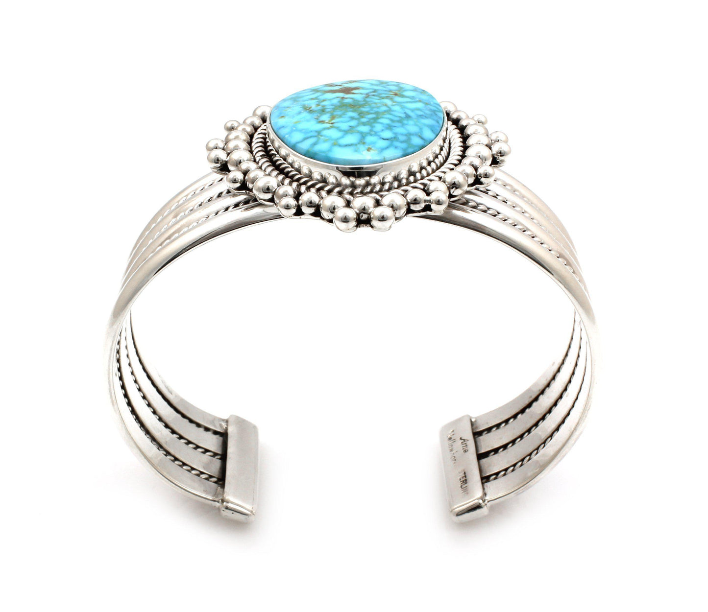 Kingman Turquoise Cuff Bracelet-Jewelry-Artie Yellowhorse-Sorrel Sky Gallery