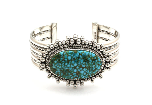 Kingman Turquoise Cuff Bracelet-Jewelry-Artie Yellowhorse-Sorrel Sky Gallery