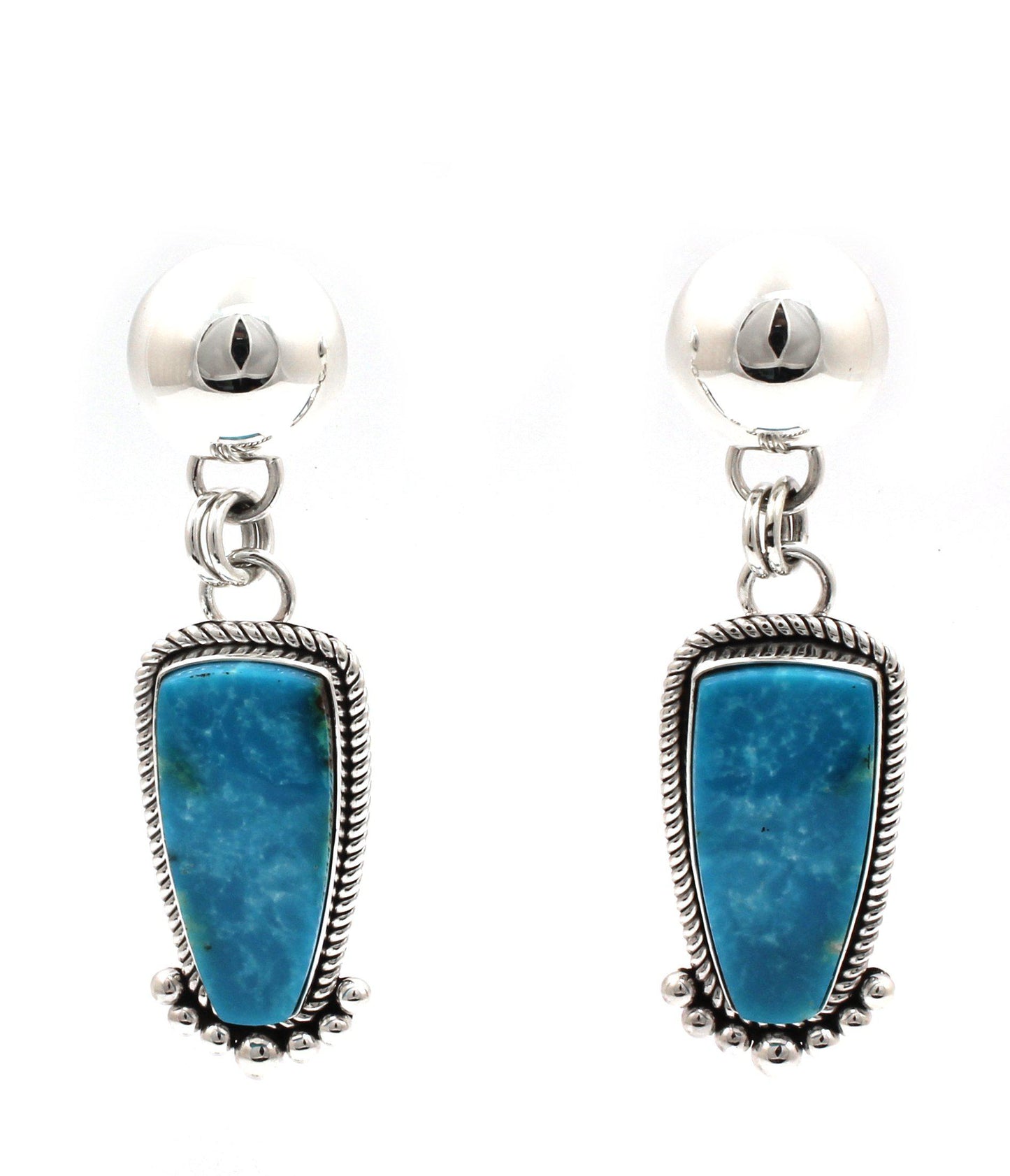 Mineral Park Turquoise Earrings-Jewelry-Artie Yellowhorse-Sorrel Sky Gallery