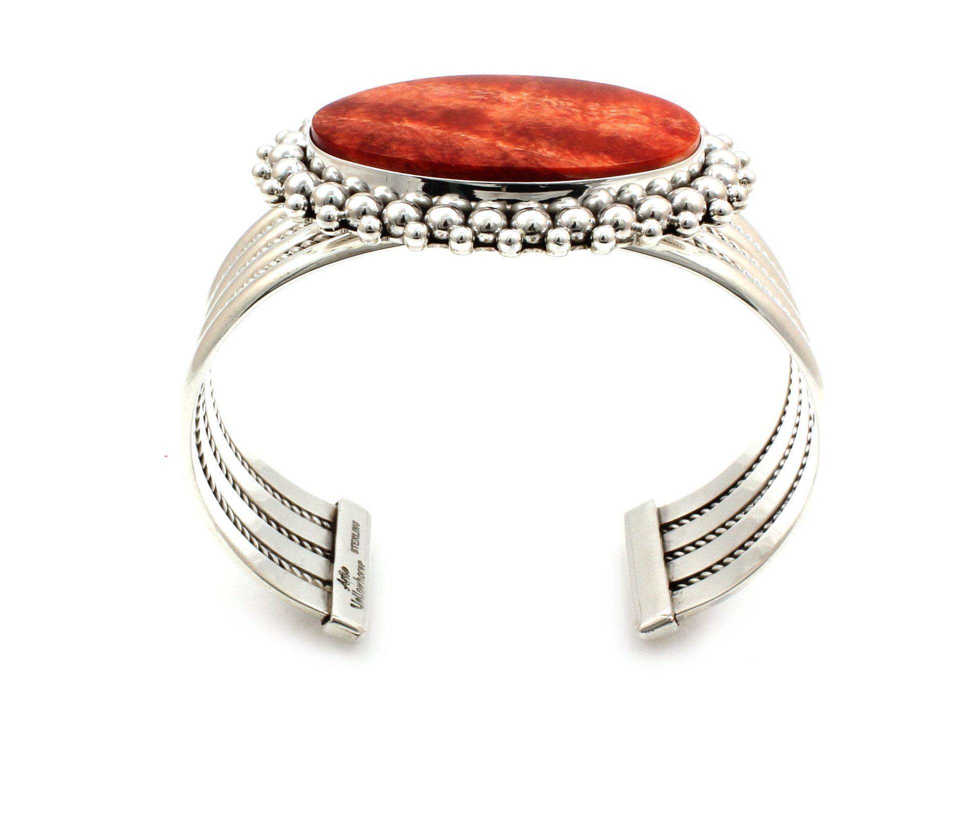 Orange Spiny Oyster Cuff Bracelet-Jewelry-Artie Yellowhorse-Sorrel Sky Gallery