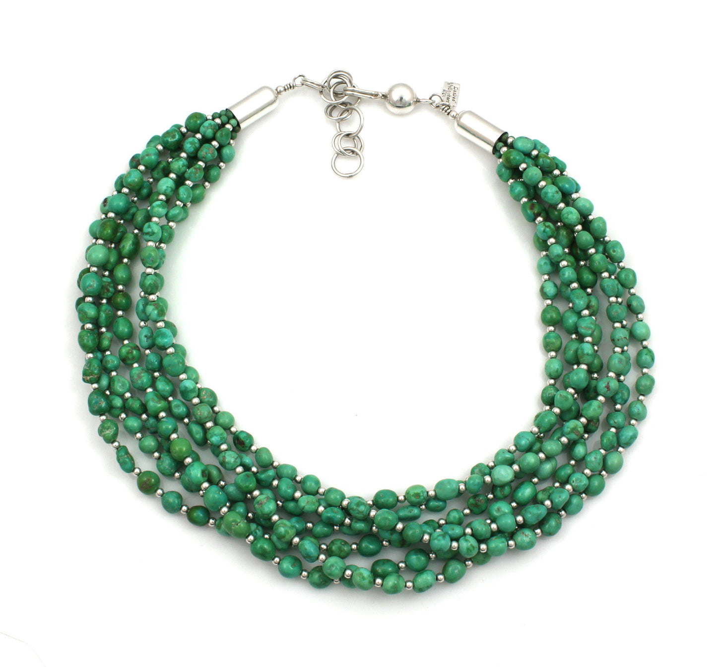 Seven Strand Sonoran Turquoise Necklace-Jewelry-Artie Yellowhorse-Sorrel Sky Gallery