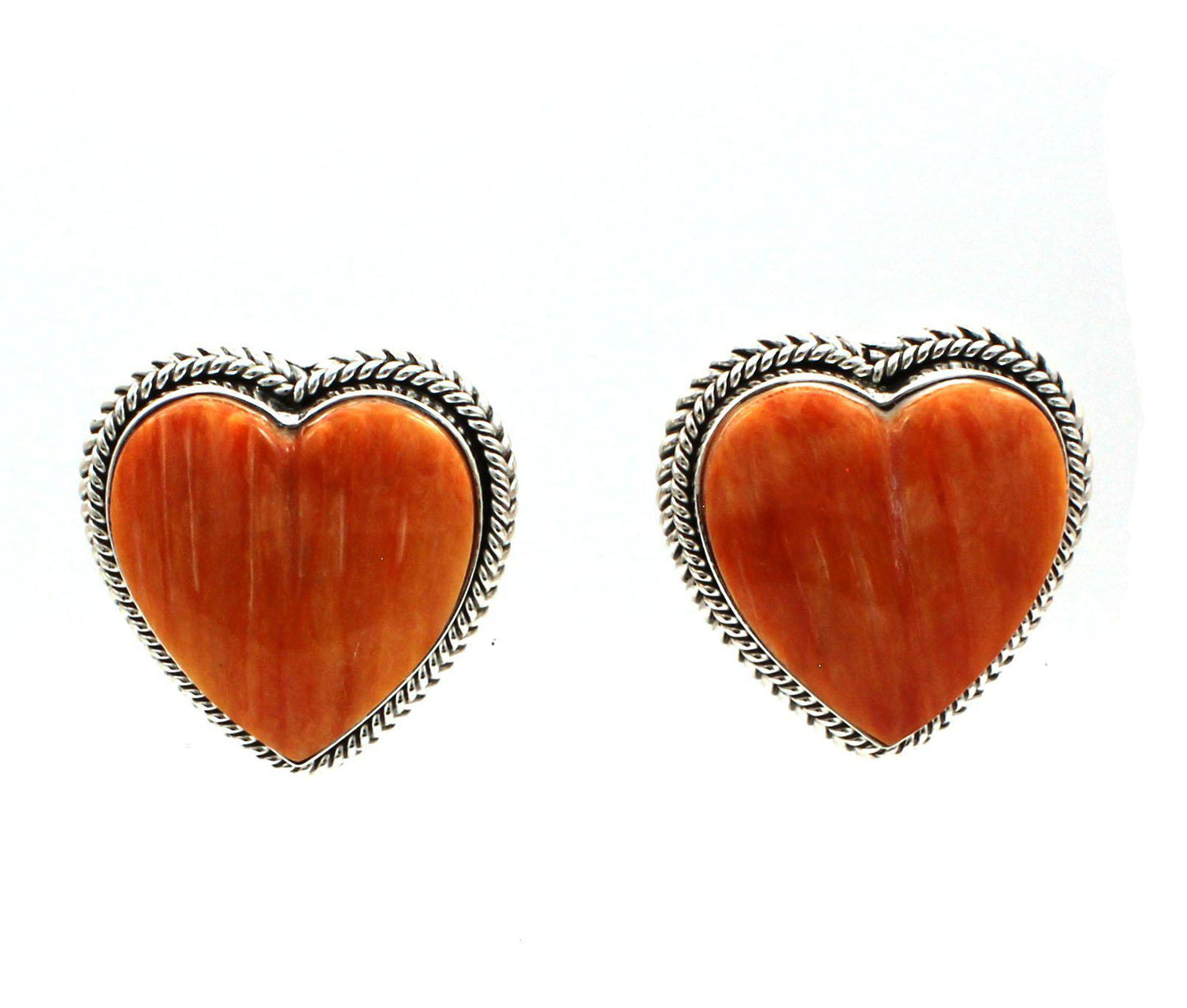 Spiny Oyster Heart Earrings-Jewelry-Artie Yellowhorse-Sorrel Sky Gallery