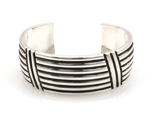 Stamped Lines Cuff Bracelet-Jewelry-Artie Yellowhorse-Sorrel Sky Gallery