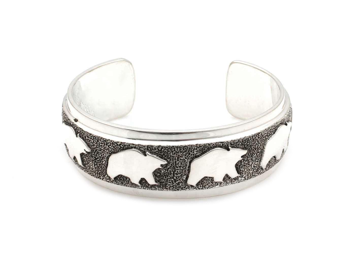 All Metal Bears Cuff Bracelet