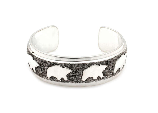 All Metal Bears Cuff Bracelet