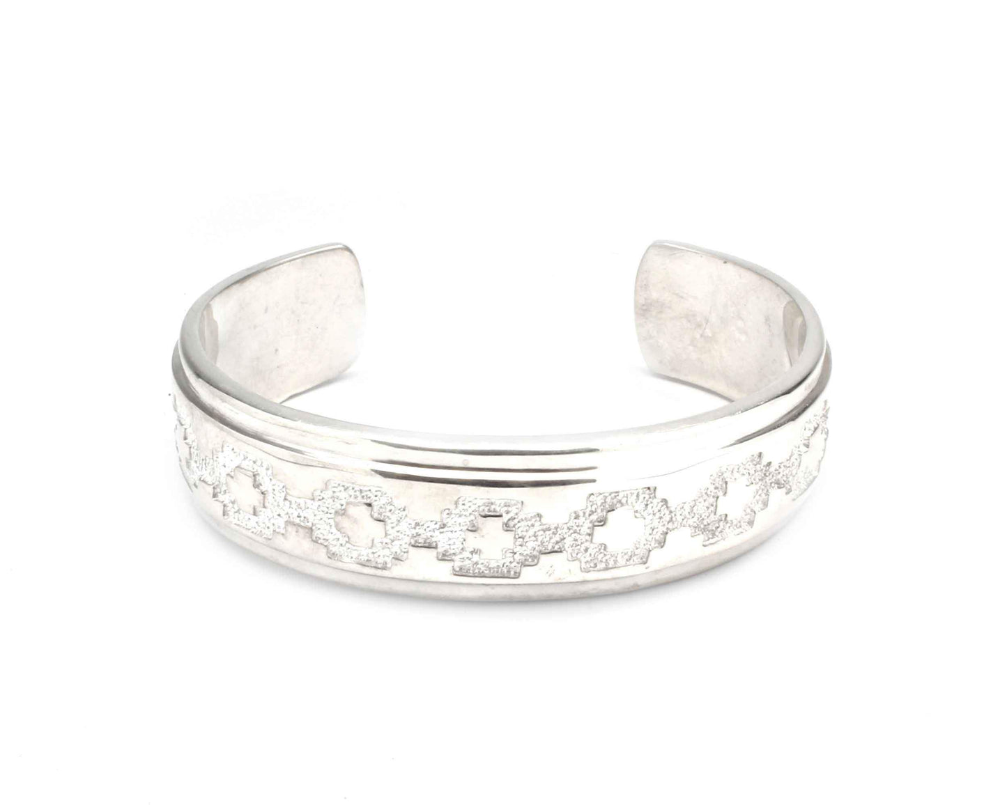 Ben Nighthorse-All Metal Cross Design Cuff Bracelet-Sorrel Sky Gallery-Jewelry
