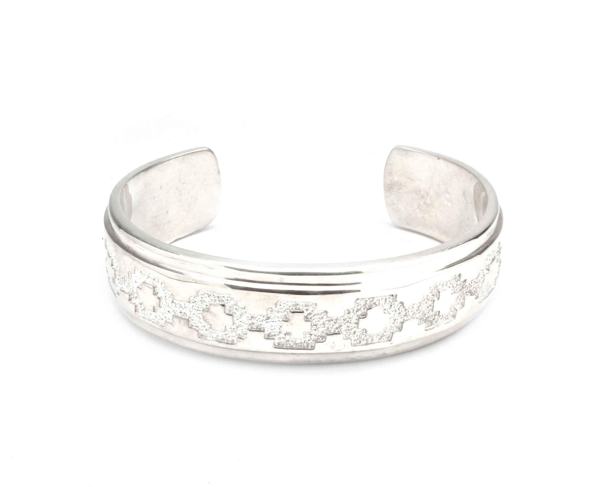 Ben Nighthorse-All Metal Cross Design Cuff Bracelet-Sorrel Sky Gallery-Jewelry