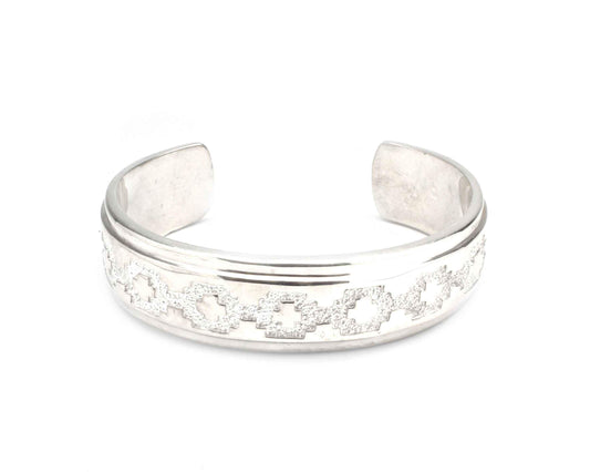 Ben Nighthorse-All Metal Cross Design Cuff Bracelet-Sorrel Sky Gallery-Jewelry