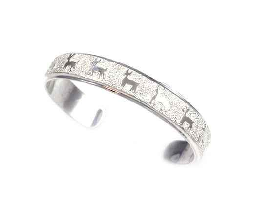 Ben Nighthorse-All Metal Narrow Deer Bracelet-Sorrel Sky Gallery-Jewelry