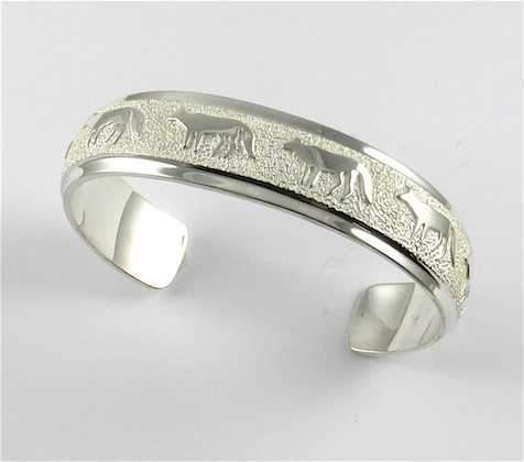 Ben Nighthorse-All Metal Wolves Bracelet-Sorrel Sky Gallery-Jewelry