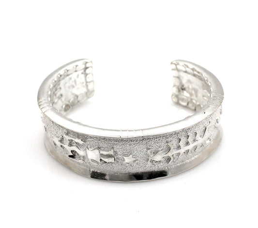 All Metal Yei Bi Chi Cuff Bracelet-Jewelry-Ben Nighthorse-Sorrel Sky Gallery
