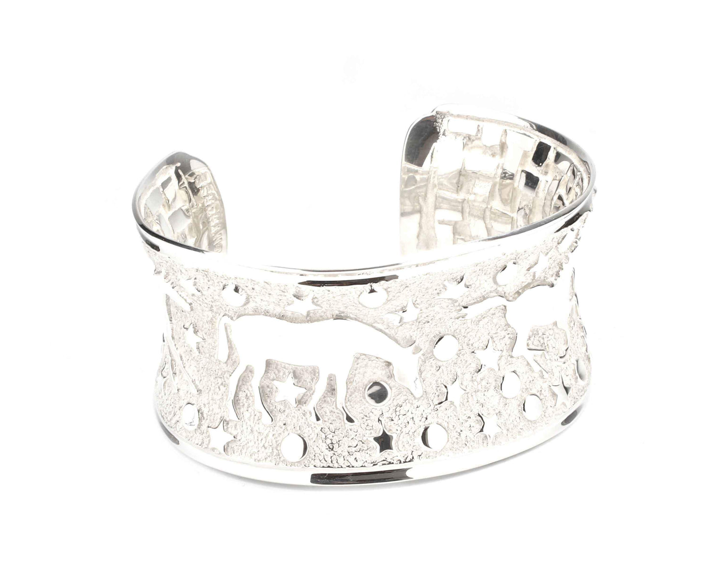 Ben Nighthorse-All Silver Heavenly Horses Bracelet-Sorrel Sky Gallery-Jewelry