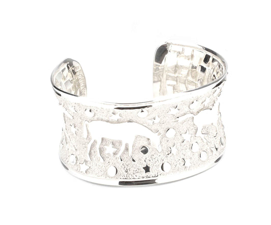 Ben Nighthorse-All Silver Heavenly Horses Bracelet-Sorrel Sky Gallery-Jewelry
