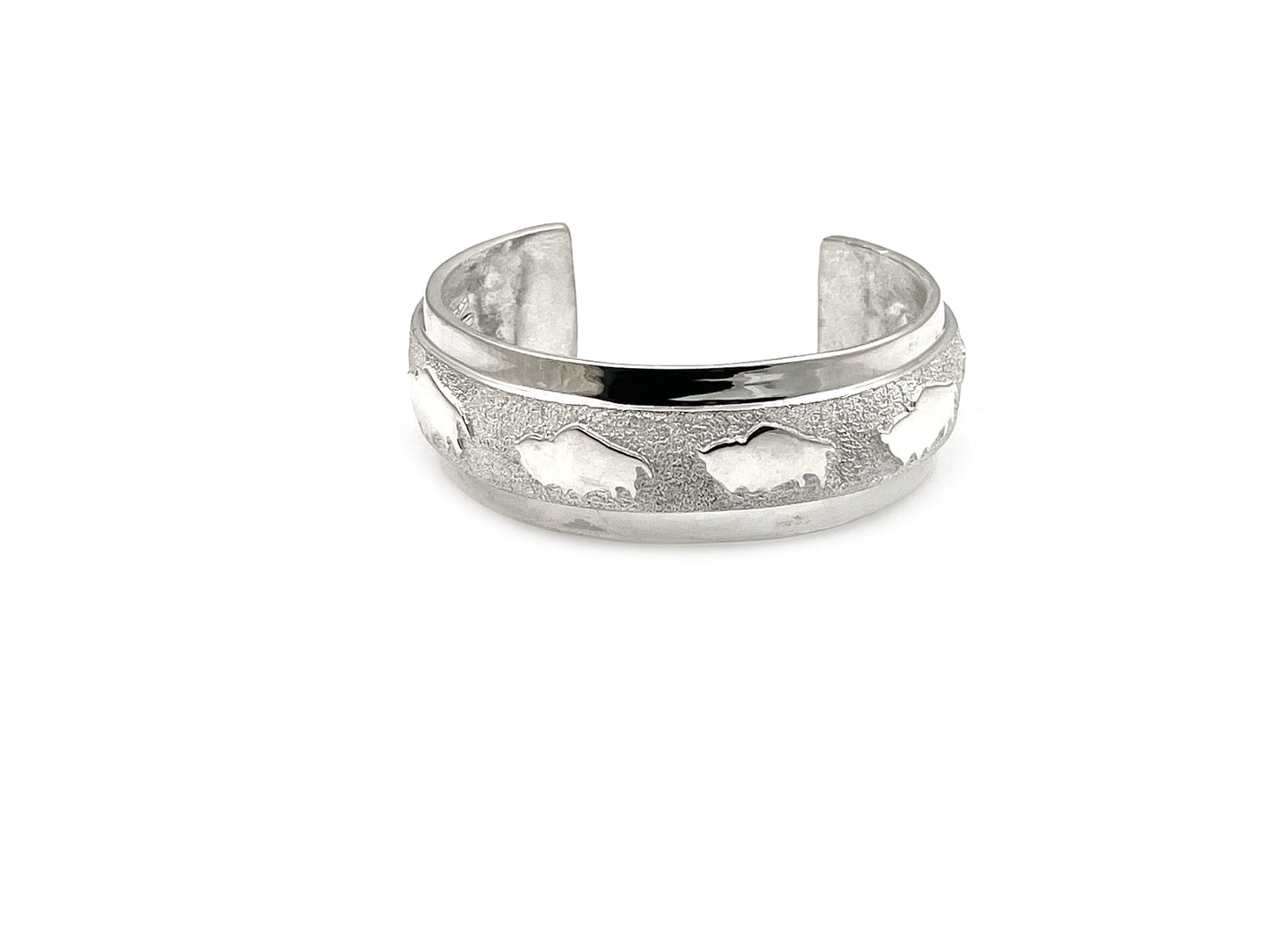 Buffalo / Teepee Cuff Bracelet-Jewelry-Ben Nighthorse-Sorrel Sky Gallery