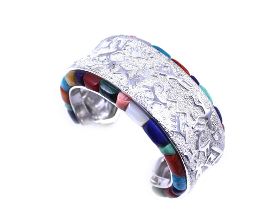 Ben Nighthorse-Concave Rock Art Bracelet-Sorrel Sky Gallery-Jewelry