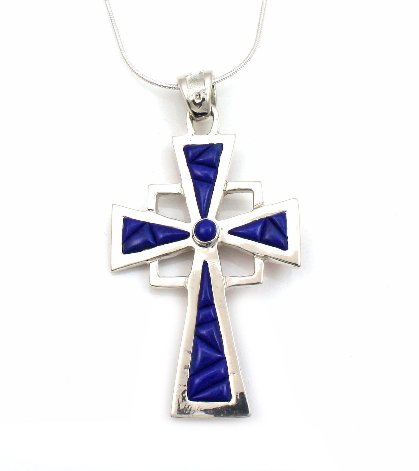 Double Triangle Square Cross Pendant-Jewelry-Ben Nighthorse-Sorrel Sky Gallery