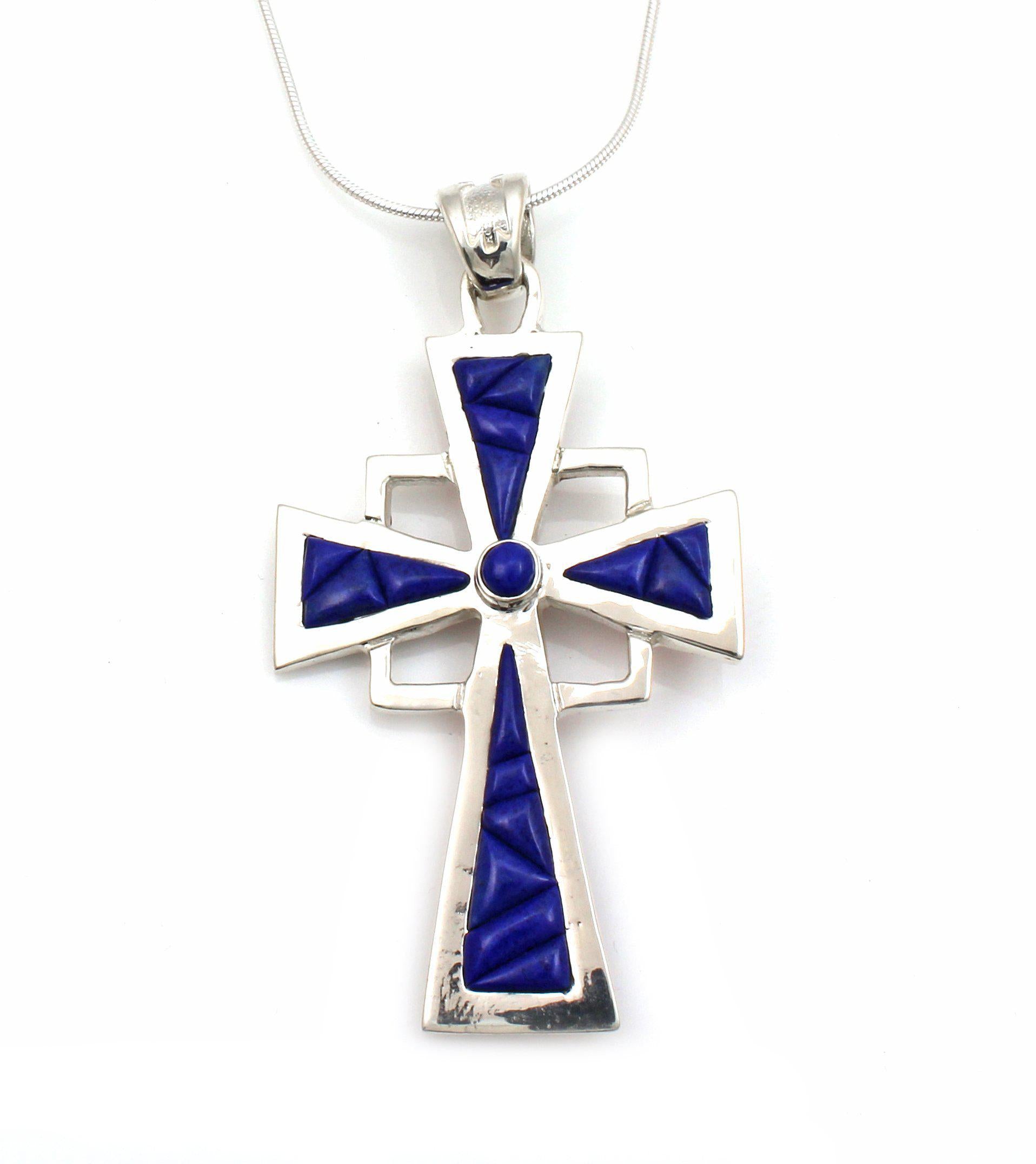 Double Triangle Square Cross Pendant-Jewelry-Ben Nighthorse-Sorrel Sky Gallery