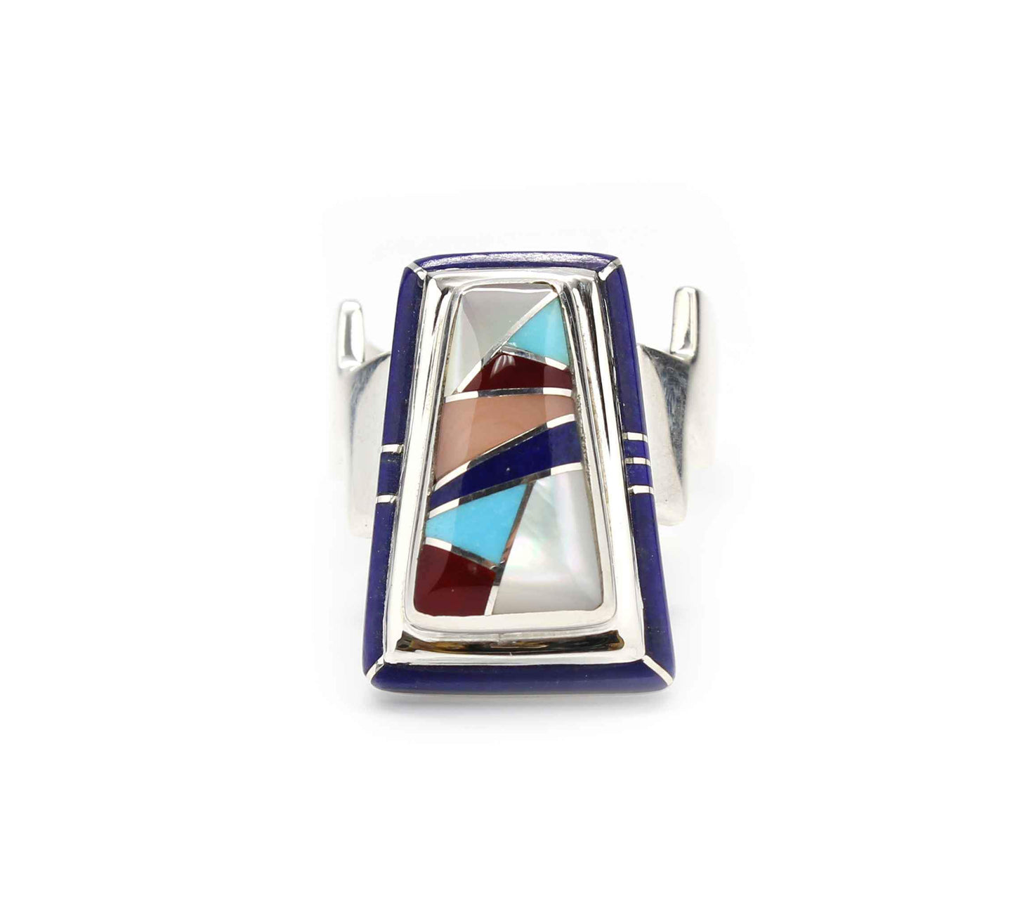 Ben Nighthorse-Edge Inlay Wedge Ring-Sorrel Sky Gallery-Jewelry