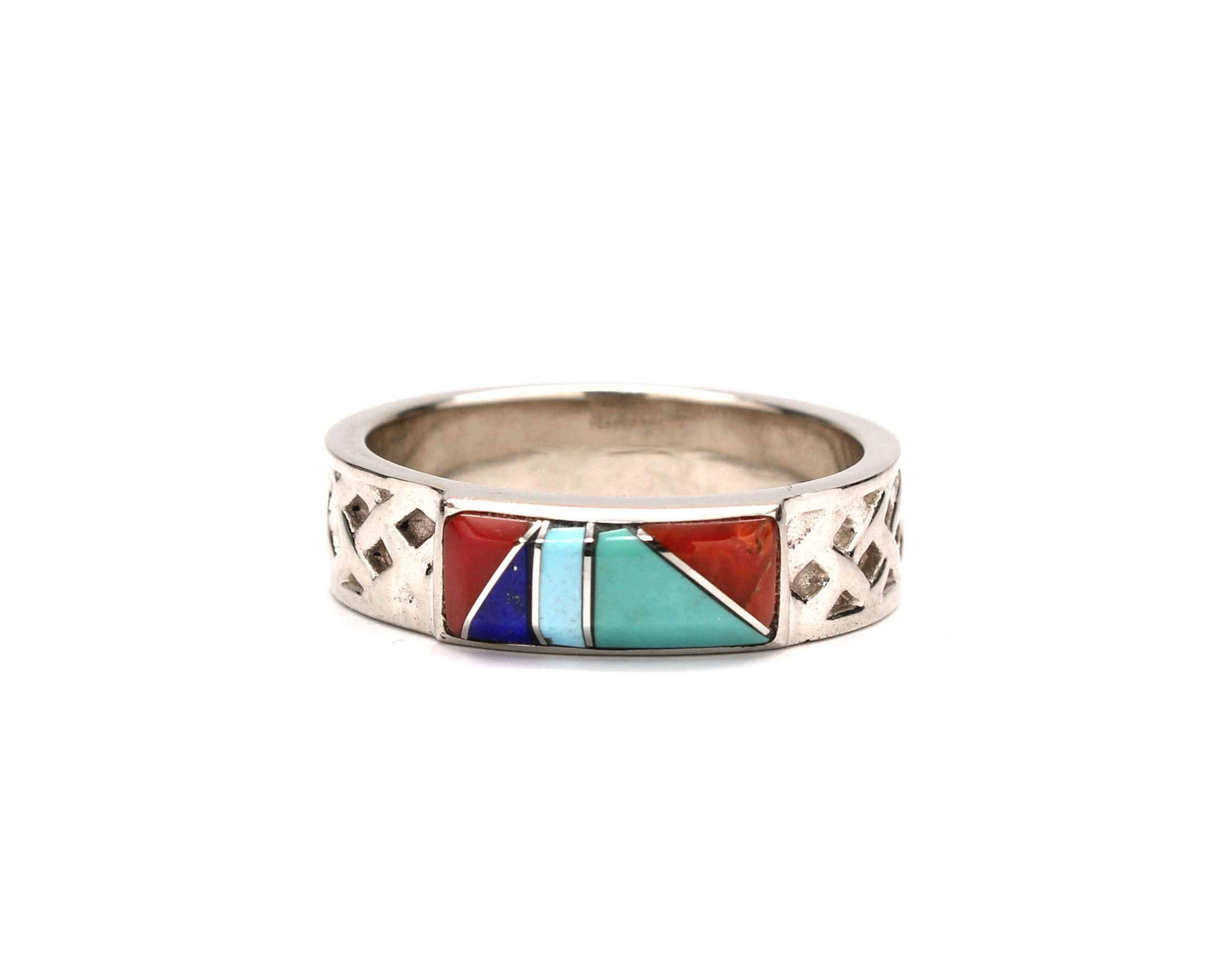 Ben Nighthorse-Gold Diamond Braided Inlaid Band-Sorrel Sky Gallery-Jewelry
