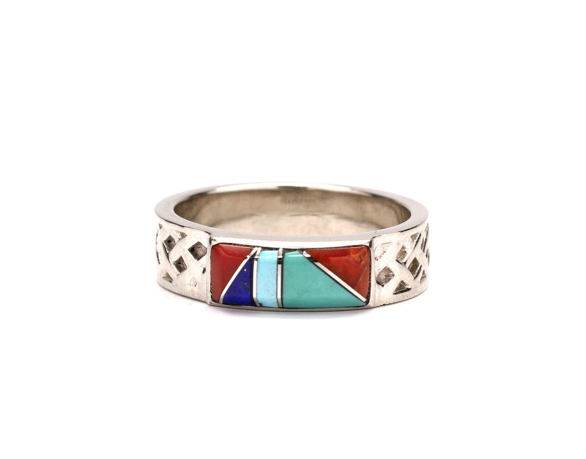 Ben Nighthorse-Gold Diamond Braided Inlaid Band-Sorrel Sky Gallery-Jewelry