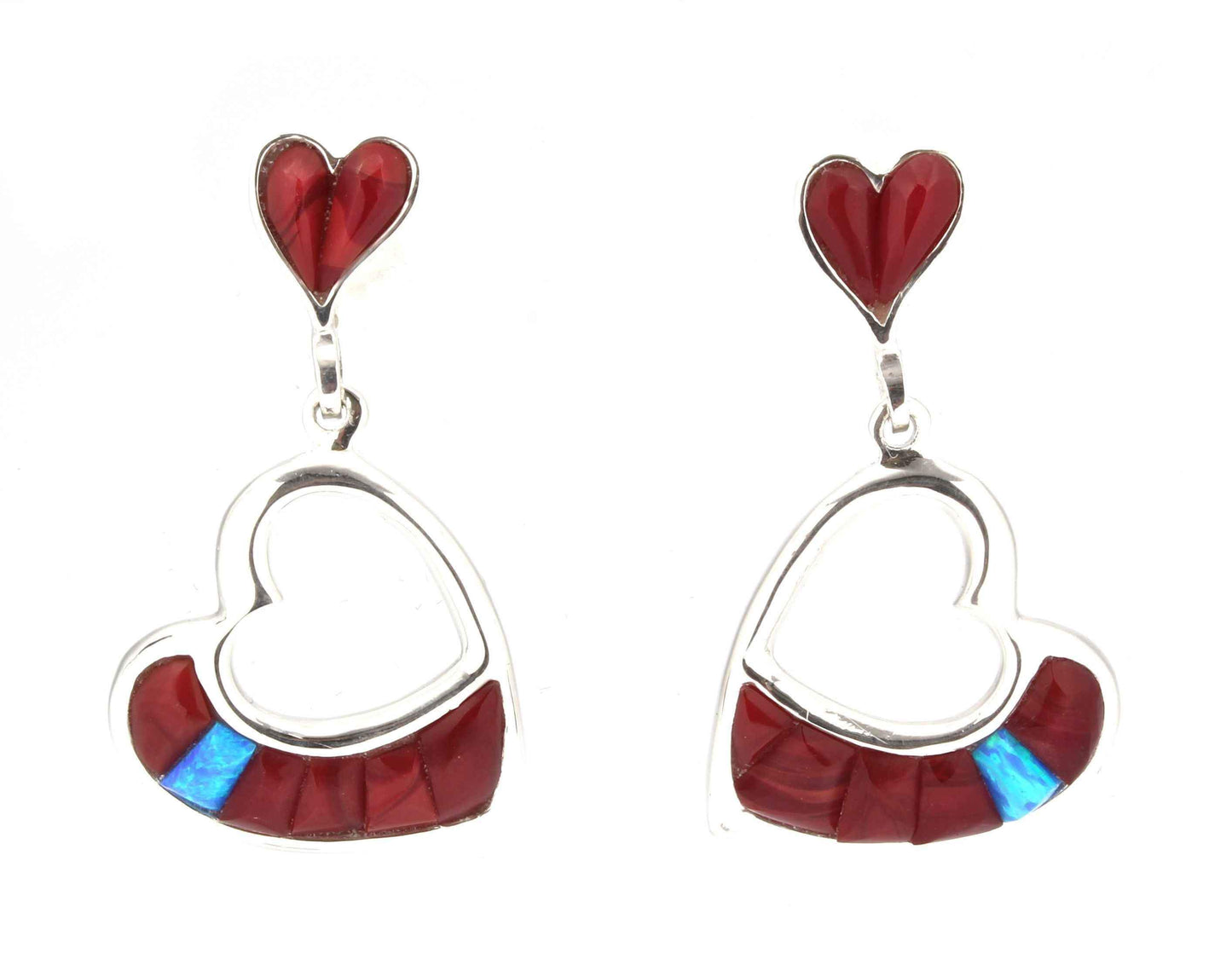 Ben Nighthorse-Heart Earrings-Sorrel Sky Gallery-Jewelry